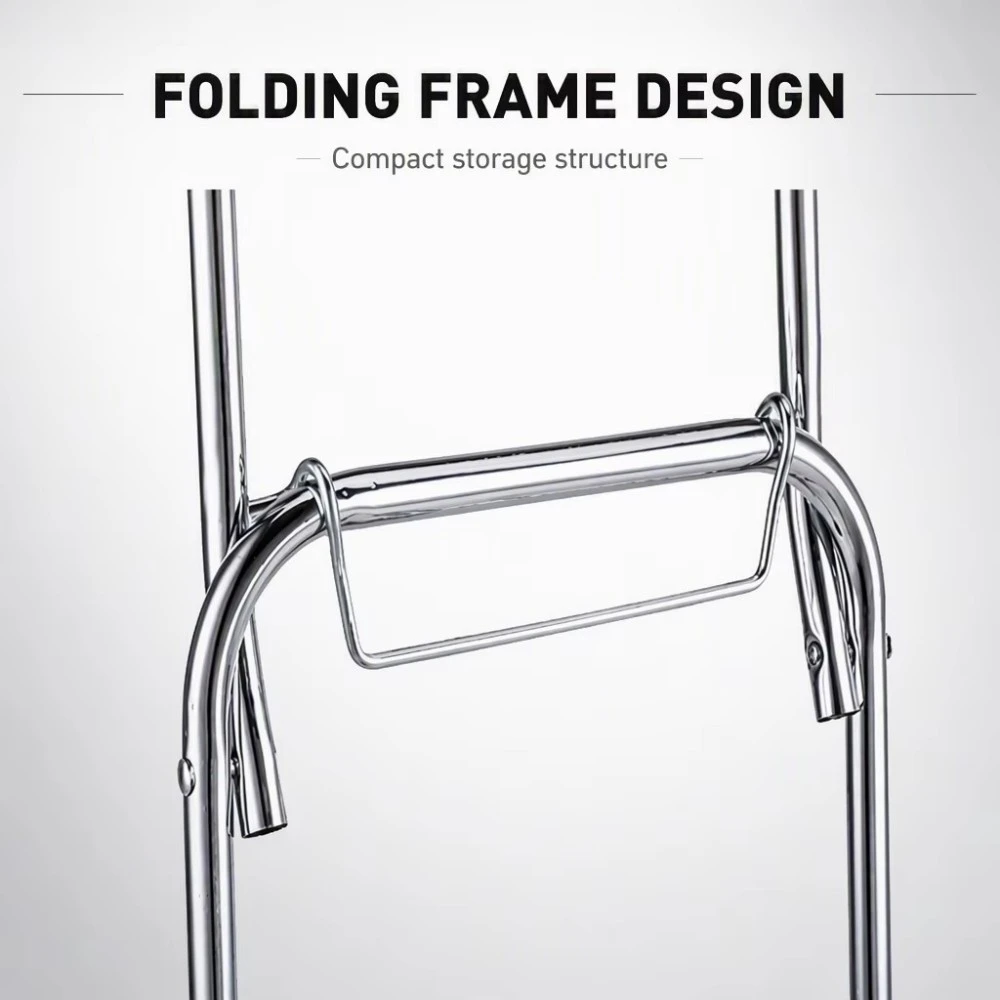 Chromed Metal Foldable Luggage Cart